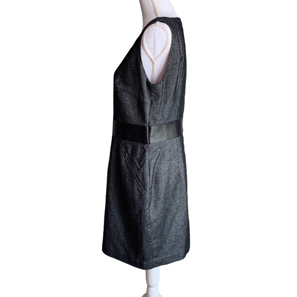 Akris Punto Black Gray Sleeveless Dress Size 14 - Picture 3 of 17